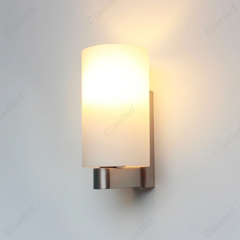 

Modern Creative Simple LED Glass Wall Lamp Bedroom Bedside Lamp Living Room Hotel Corridor Decorative Lighting Lamps