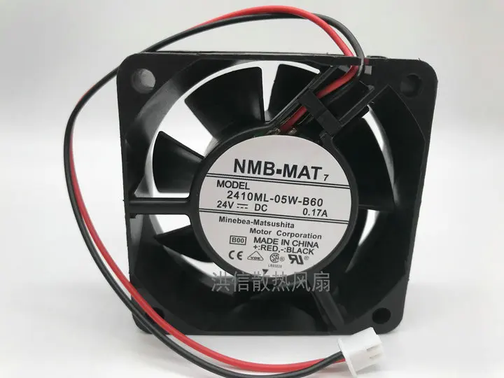 

Freight free original NMB 2410ML-05W-B60 6025 24V 0.17A 6CM frequency converter fan