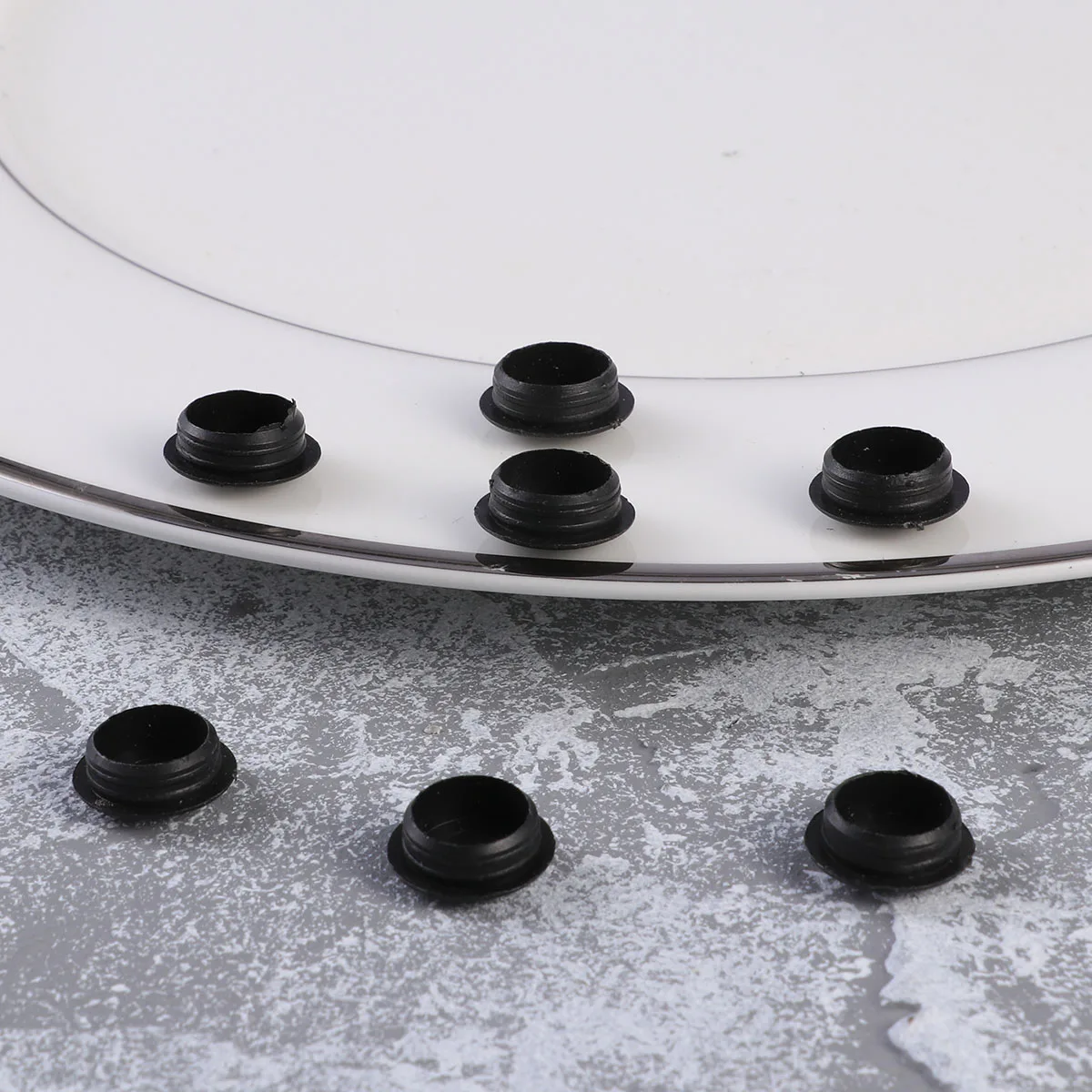 

50 pcs 12Mm Screw Covers Black Plastic Hinge Decorative Caps For Cabinet Door Window Furniture Fastener Hardware Hinge Plate