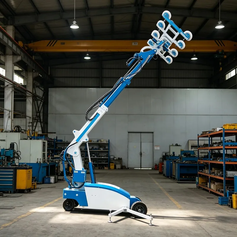 Machine d'installation de verre personnalisée, robot de vitrage sous vide entièrement automatique, capacité de 300 à 800 kg pour façade de bâtiment