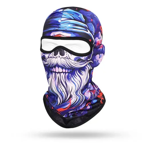 Quick-dry Motorcycle Balaclava Beard Old Men Full Face Cap Biker Skull Masks Motorbike Helmet Hat Cycling Neck Face Protection - Image 4
