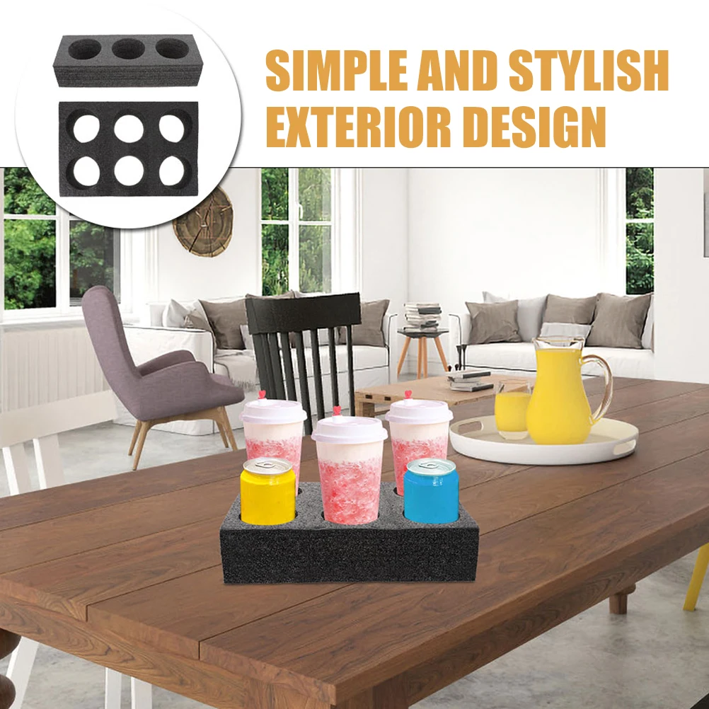 

4Pcs Coffee Cup Holder Drink Carrier Tray Milk Tea Beverage Packing Holder Takeout Cup Storage for Outdoor Use