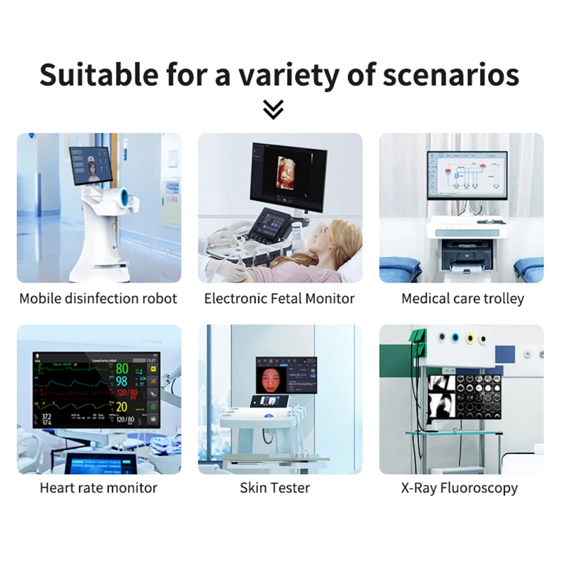 Monitor portátil de grado médico, pantalla táctil de 15,6 pulgadas, 4k OLED, 1ms, 100% DCI-P3, para equipo médico hospitalario, montaje VESA