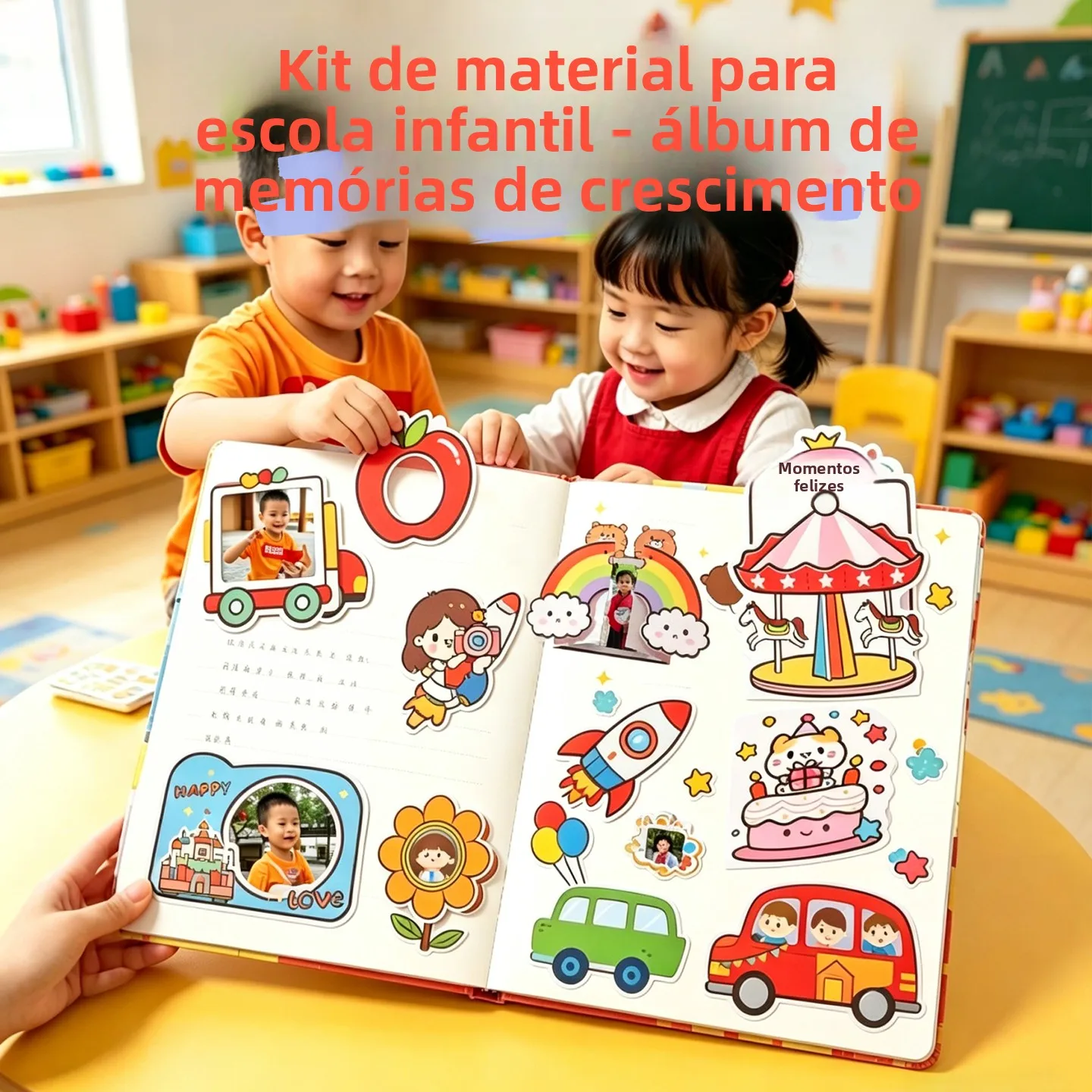 kit-artigianale-fai-da-te-per-bambini-in-eta-prescolare-album-commemorativo-con-adesivi-decorativi-libretto-creativo-fatto-a-mano-regalo-giocoso-e-creativo