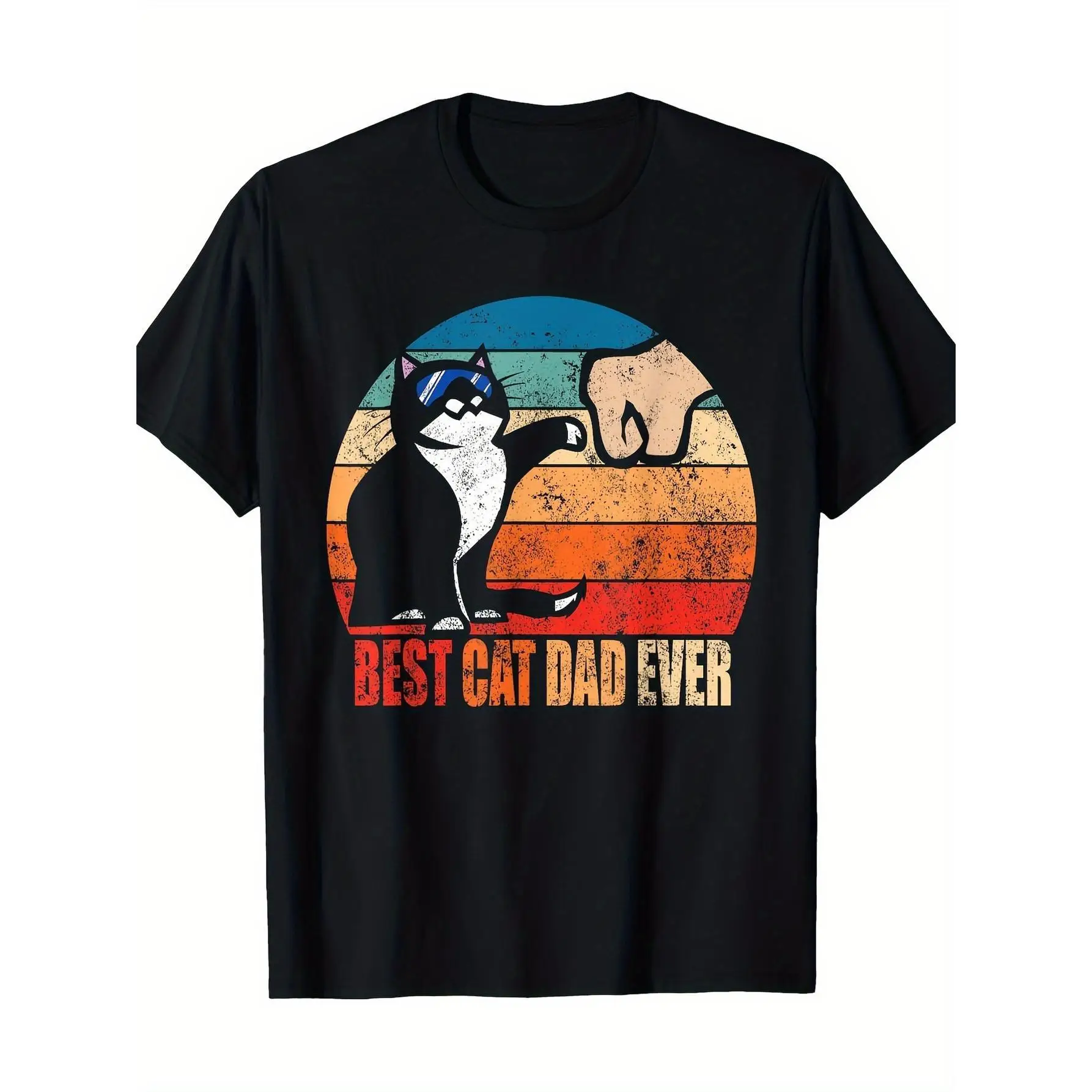 

Best Cat Dad Ever T-shirt Men Women Unisex Funny Slogan Graphic Tee Casual Short Sleeve Pet Lover Gift