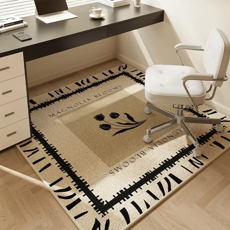 Desk Chair Square Carpet Study Office Chair Floor Mat Chairs Rug for Living Room Floral Geometric Sillas De Oficina Alfombra