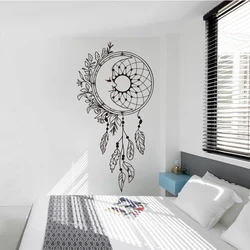 Atrapasueños pegatina de pared vinilo calcomanías removibles creativo hermosa flor pegatina para dormitorio sala de estar decoración de la casa