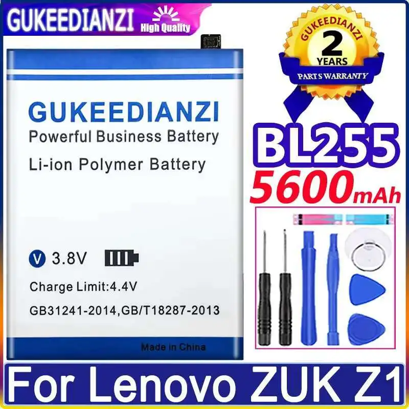 

Mobile Phone Battery For Lenovo Zuk Z1 Reliable Replacement 5600Mah BL255 High Compatibility