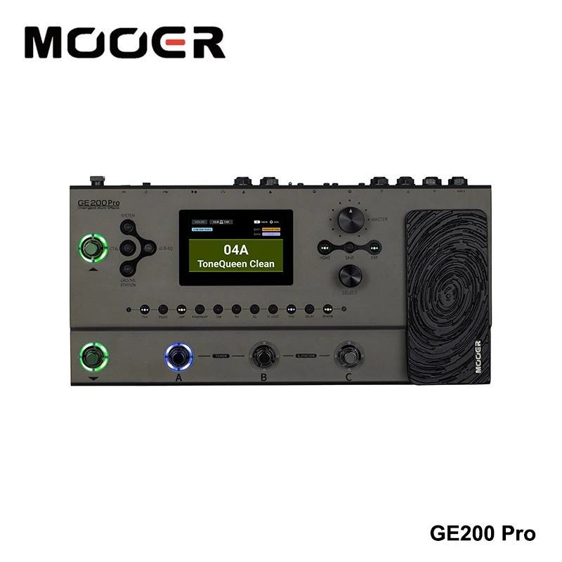 MOOER GE200 Pro / GE200 Pro Li Intelligent Multi Effects Amp Modelling Effects Pedal with Lithium Battery Iconic Ambient Lights