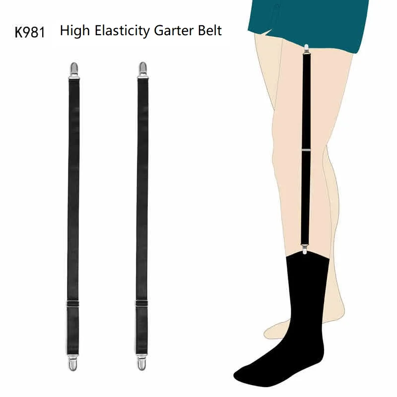 للجنسين قابل للتعديل مطاطا الرباط الأشرطة المضادة للانزلاق حزام كليب السحابة التجاعيد مقاومة تنوعا مشبك للملابس التبعي #2