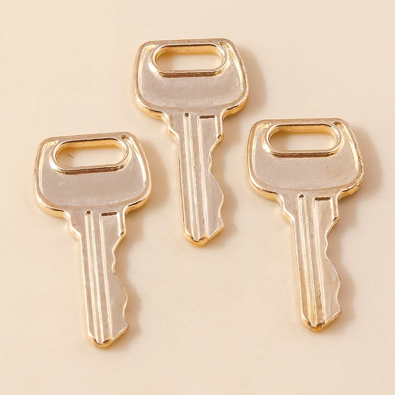 Leslie 20 Stück 11*23mm Gold-Silberfarbene Schlüsselanhänger für DIY-Schmuck, Halsketten, Retro-Schlüsselanhänger, Handgemachter Schmuckherstellung, Bastelbedarf – Detail 6
