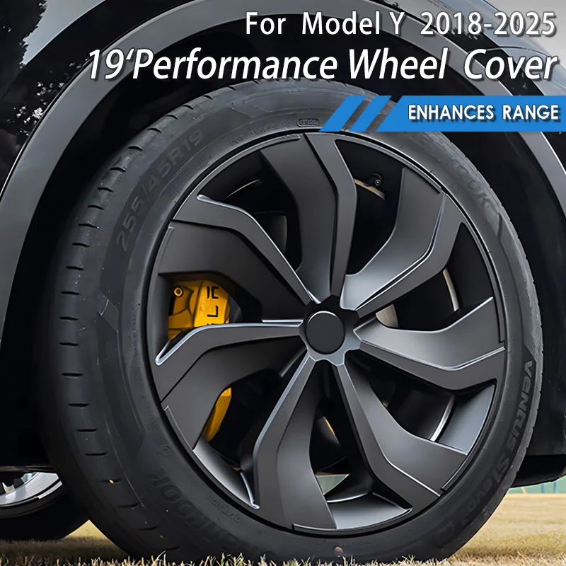 

4 шт. автомобильная 19-дюймовая крышка ступицы для Tesla Model Y, сменная защита колеса, автомобильный колпак, полная крышка обода 2017-2025