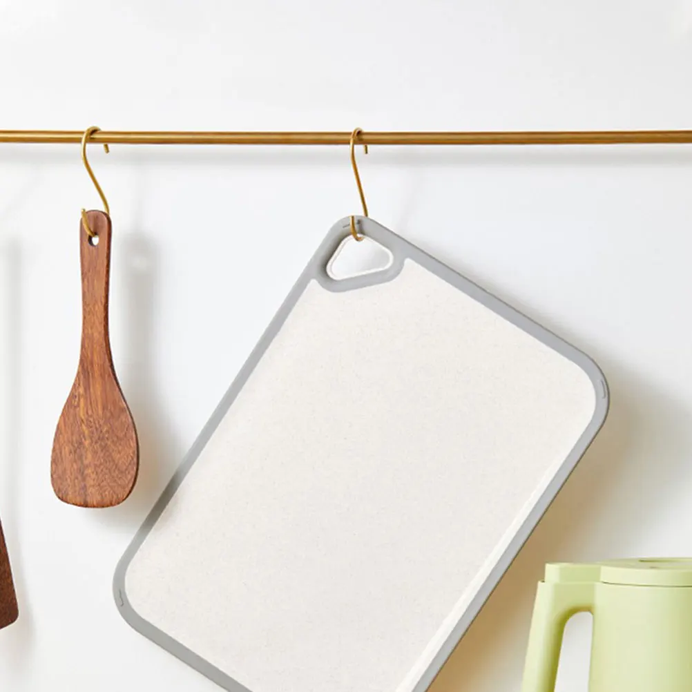 

Cutting Board Kitchen Wheat Straw Fruit Unbreakable Nonslip Home Practical Hole Safe Food Contact Portable Easy Cleaning