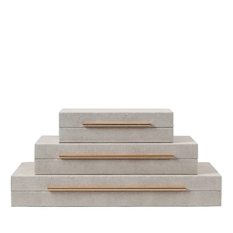 

Leather Storage Box for Bedroom Cloakroom and Jewelry Collection High-grade Model Room Vanity Decoration Box