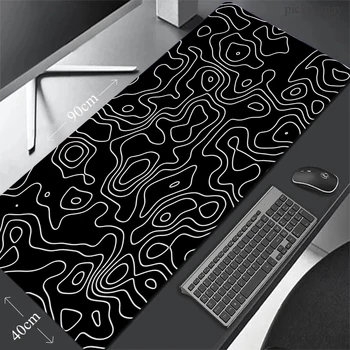 Black Mouse Pad 40x90cm Gaming Desk Mat Large Gaming Mousepad XXL Mouse Mat Big Keyboard Mat Desk Pad for Computer Mousepads