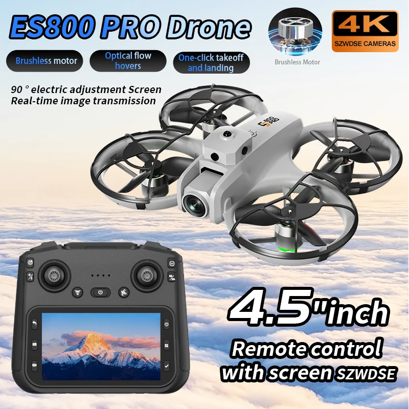 

ES800 PRO Drone Professional 4K HD Camera 4.5" Remote Control Brushless obstacle avoidance Helicopter RC Quadcopter Drones Toys