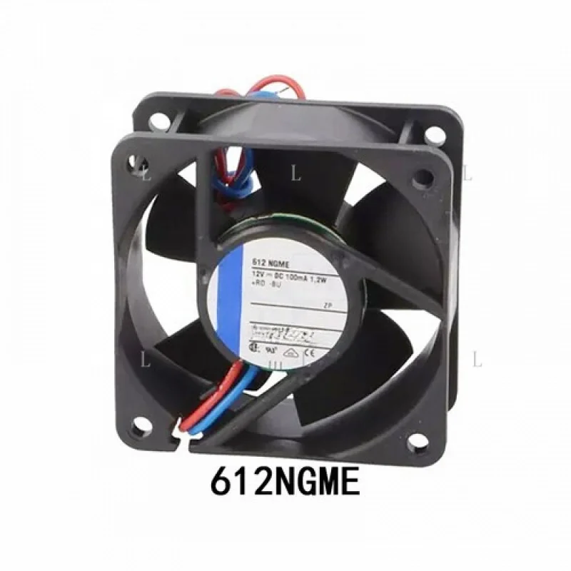 

L для осевого охлаждающего вентилятора Ebmpaps, новый радиатор 1,2 Вт 612NGME 100 мА, 32 м3/ч, 60*60*25 мм