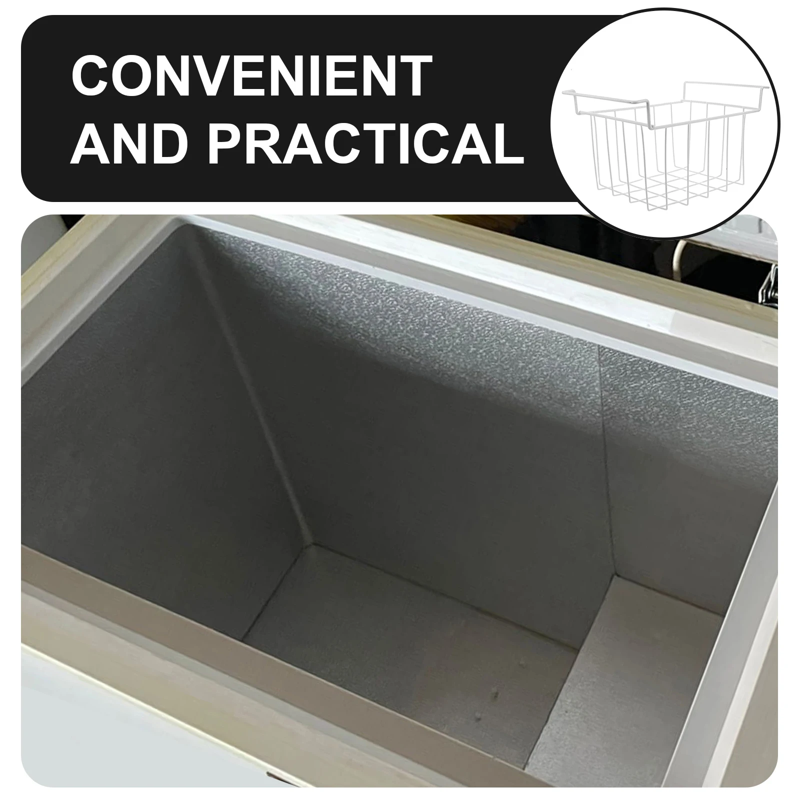 

Refrigerated Storage Basket Chest Freezer Wire Baskets Kitchen Rack Deep Organizer Mesh Easy Clean Universal Fit