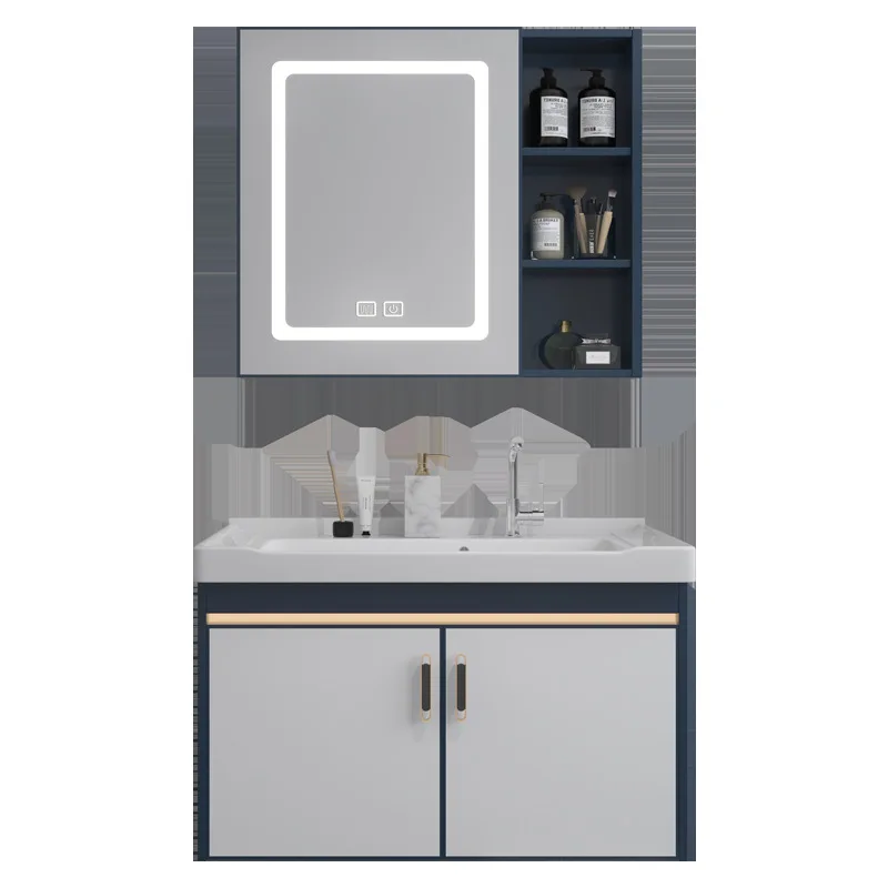 

Light luxury bathroom cabinet combination ceramic laundry basin toilet balcony laundry basin