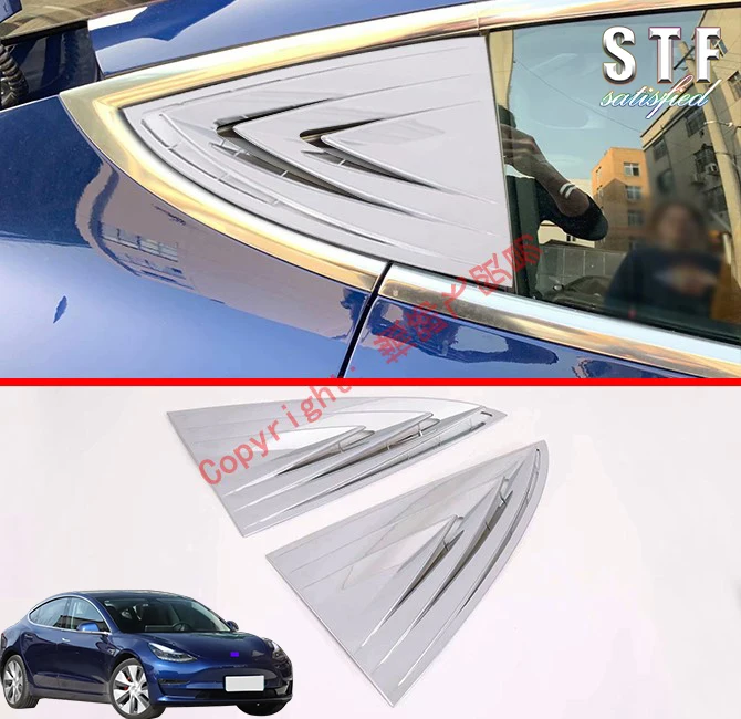 

ABS Chrome Rear Window Around Cover Trim For Tesla Model 3 2017 2018 2019 Car Accessories Stickers