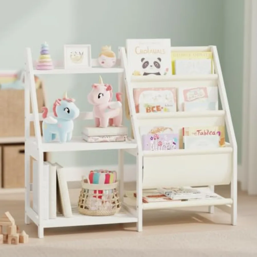 

Книжная полка с отсеками для хранения, 3-ярусная, для малышей, маленький книжный шкаф, полка Монтессори, детский книжный шкаф для детской комнаты, спальни, игровой комнаты