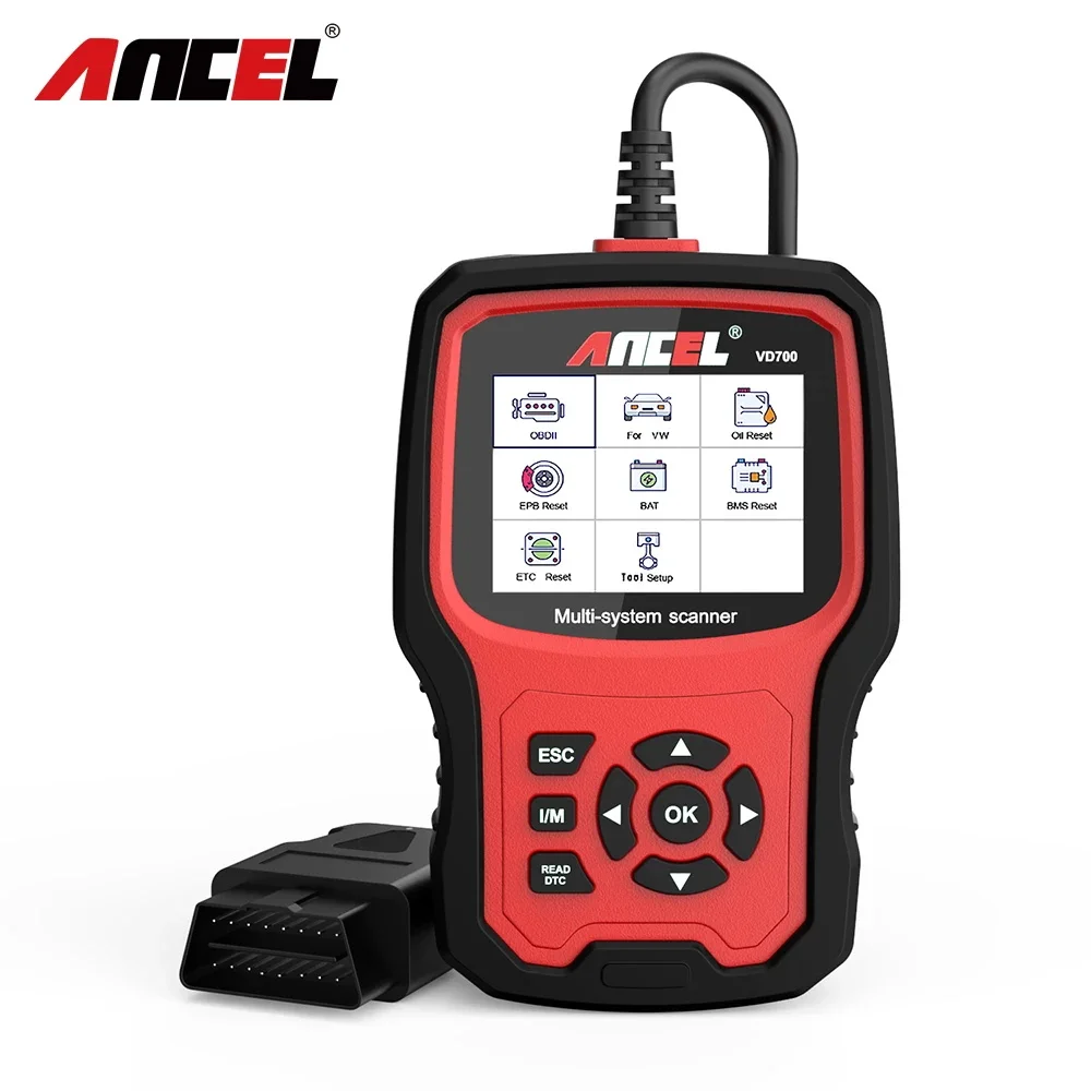 

Ancel VD700 Car Diagnostic Tools Professional OBD2 Scanner ABS EPB TPMS DPF Full System OBD2 Code Reader for VAG VW Audi Skoda