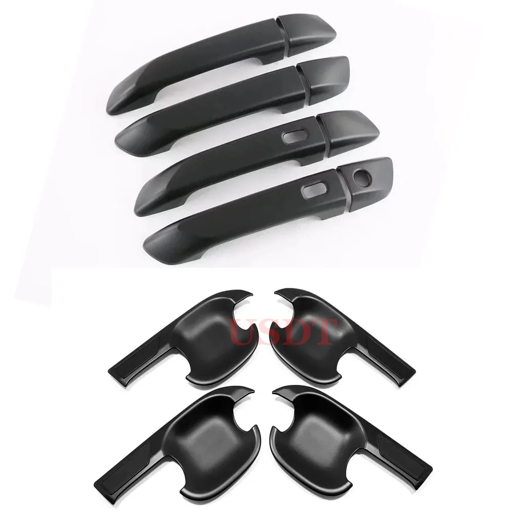 Matte Black Exterior Protector Frame Accessories For Isuzu D-MAX DMAX 2021 2022 2023 2024 Door Handle Trim External Protective