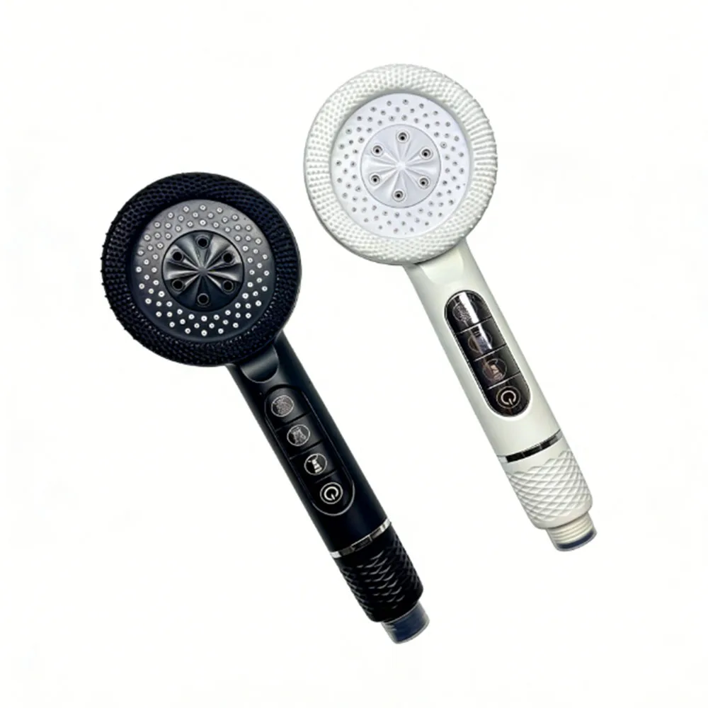 

Душевая лейка с фильтром и функцией повышения давления, 4 регулируемых режима, встроенный клапан остановки воды, многофункциональная насадка для душа, аксессуар для ванной комнаты