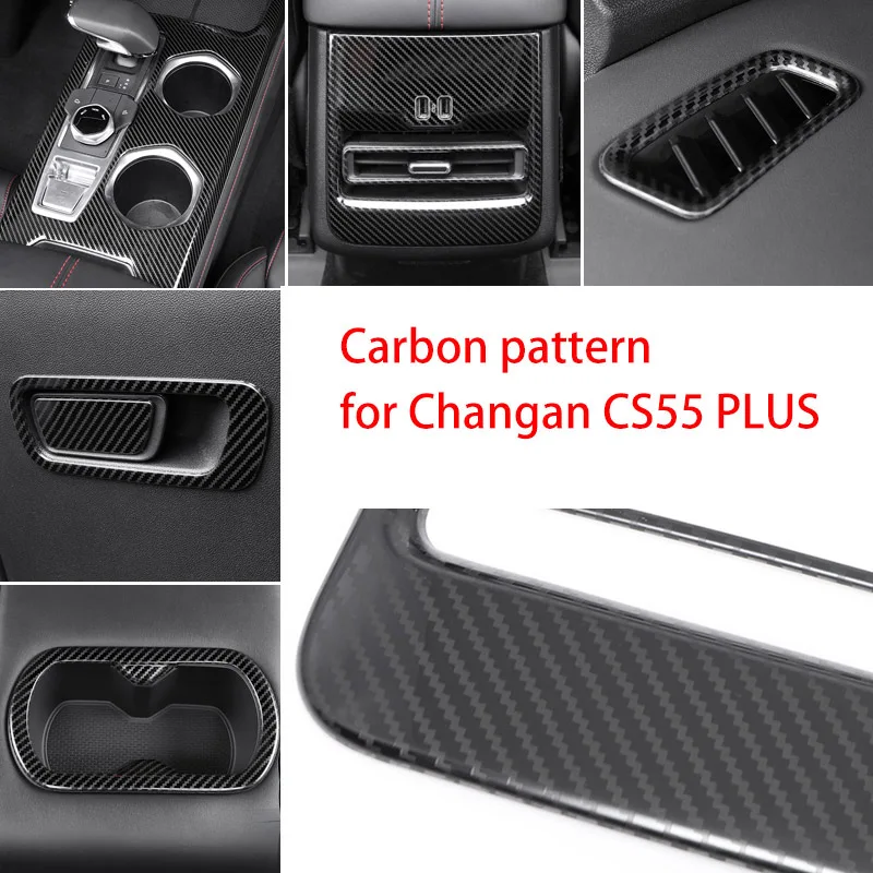 

Carbon Pattern for Changan CS55 PLUS 2023 Gearshift Panel Cup Decorative Frame Air Conditioner Outlet Decoration Cs55plus 2024