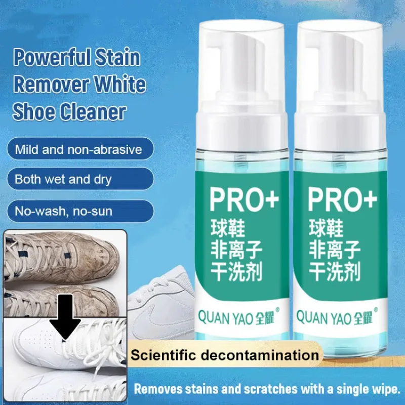 White Shoes Waterless Cleaner Specialized Stain Remover Sneaker Dry Cleaning Yellowing Cleaner