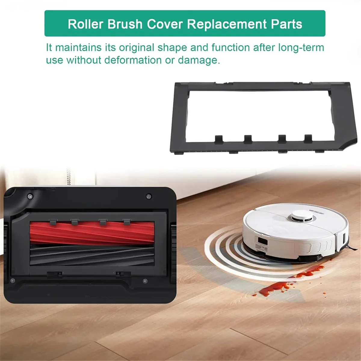 BISM1 Main Brush Cover for Roborock S8, S8+, S8 Pro Ultra, S8 Plus, G20 Plus Robot Vacuum Cleaner Roller Brush Cover