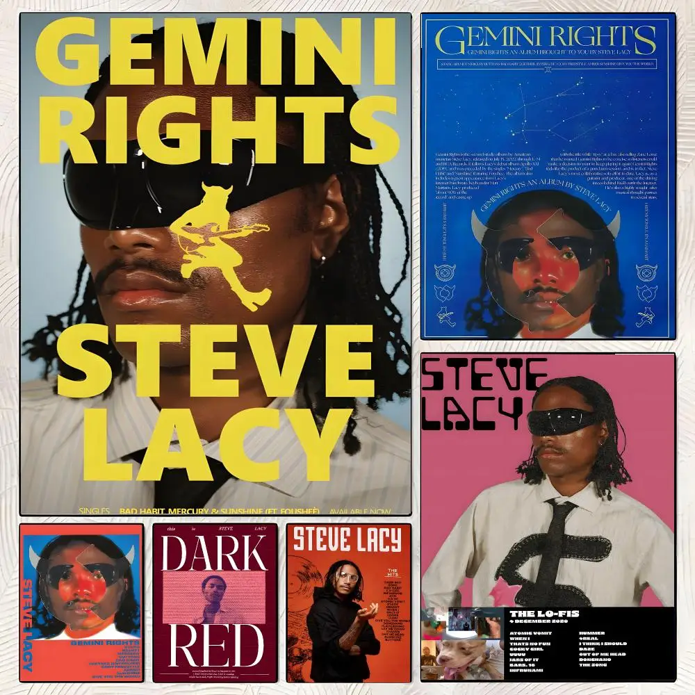 R&B Singer Steve Lacy Poster Classic Poster HD Art Sticky Wall Waterproof Home Living Room Bedroom  Aesthetic Decoration