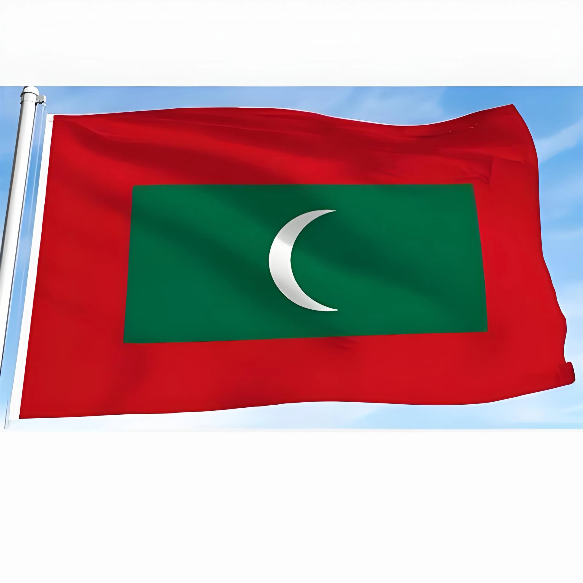 （SKY FLAG）)Maldives flag 90*150cm polyester Hanging banner Maldives Maldivian National Flag for indoor outdoor decoration