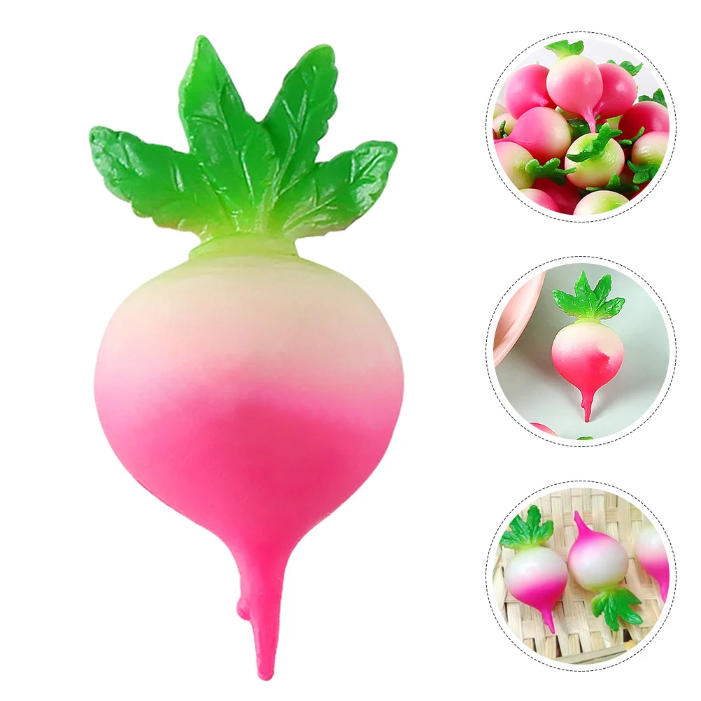 

6 Pcs Artificial Carrot Decor Lifelike Resin Simulation Radish for Kitchen Desk Party Home Office Display Photography Props