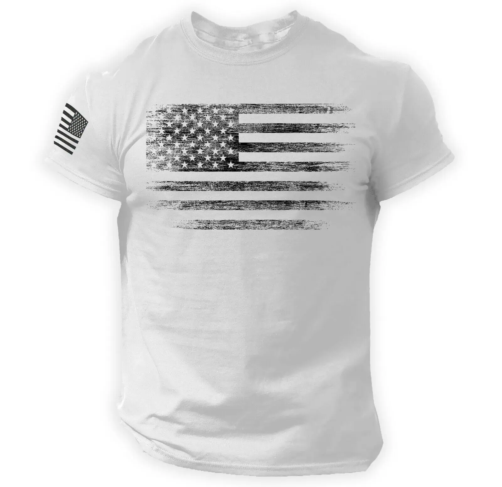 Gym Men\'s T-shirt 3d Print USA Flag T Shirt Oversized Casual Short Sleeve Tee Tops Summer Sportswear Mans t-shirt for men