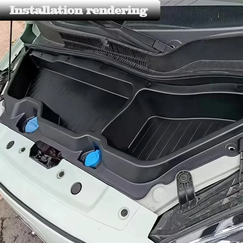 Auto Kabine Trunk Organizer Box Für Leapmotor T03 2023 2024 2025-IN Vordere Große Kapazität Motorhaube Stamm Lagerung box Teile – Detail 3