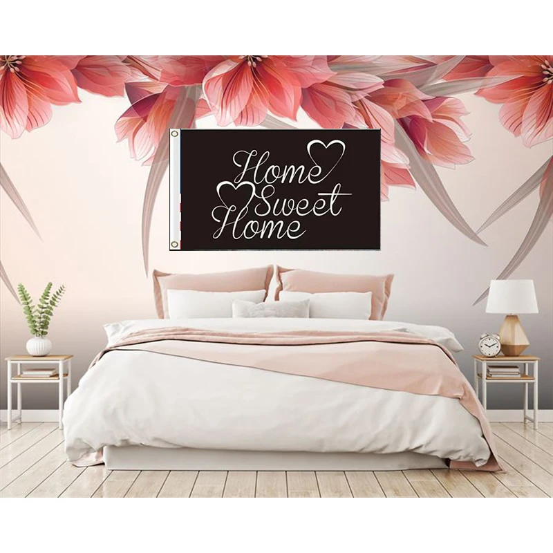 2X3FT HOME single sided for SWEET HOME BANNER 90x150cm HEART Flag HOME DECORATION