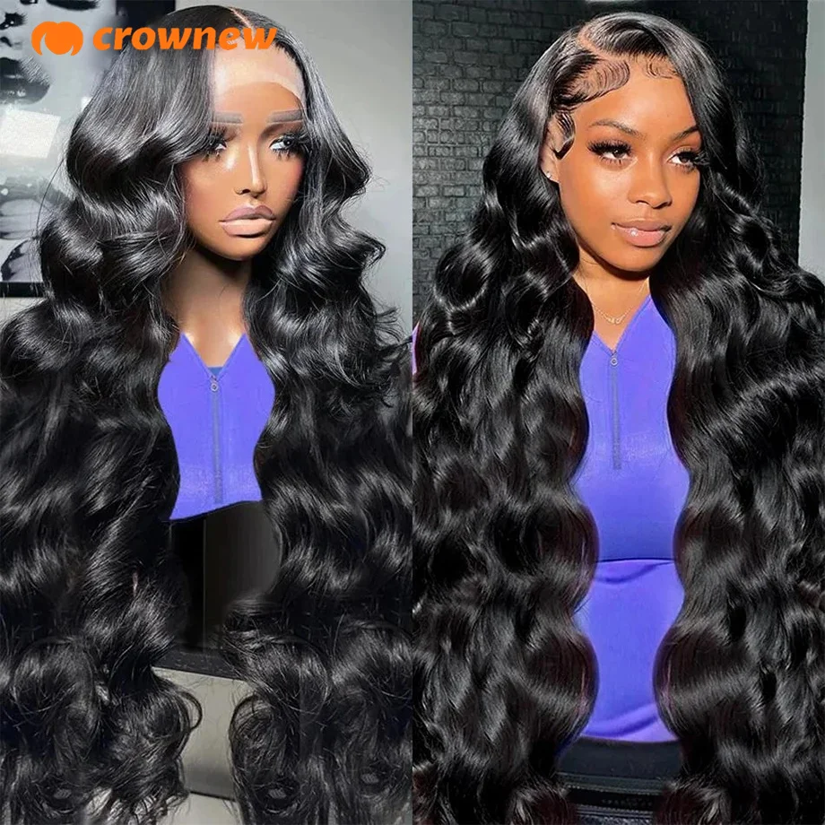 

32 Inch Body Wave Lace Front Human Hair Wigs 13X4 Hd Transparent Lace Frontal Wigs Pre Plucked With Baby Hair Wet And Wavy