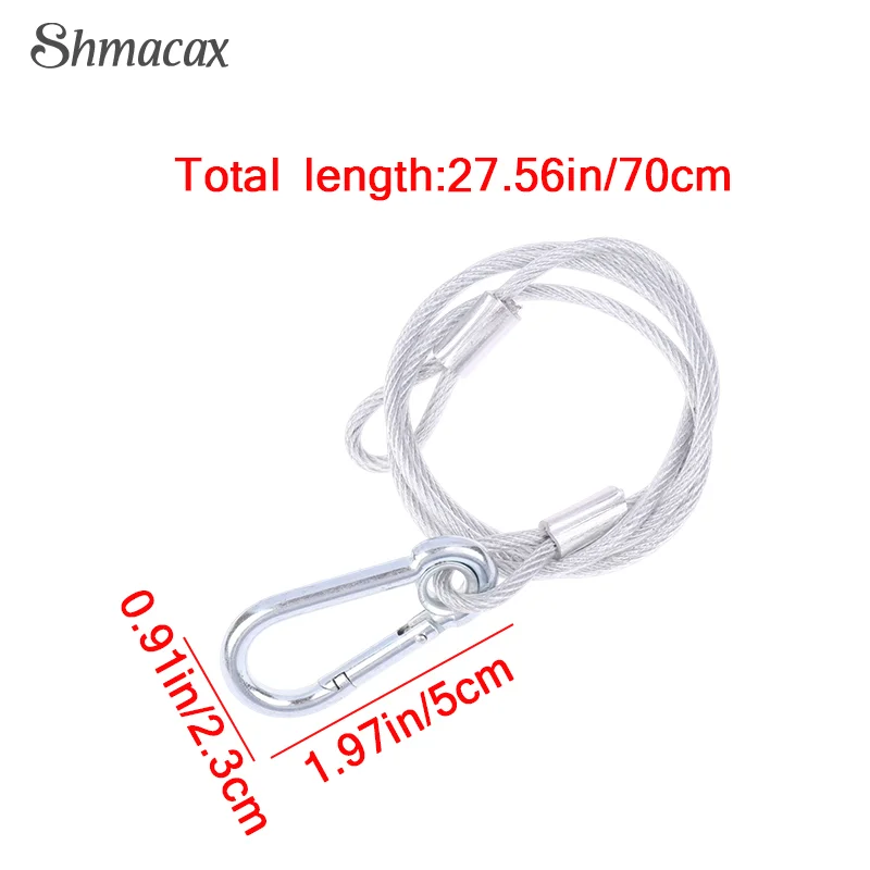 1Pc Safety Ropes Security Cable Safety Cable Steel Wire Stage Light Equipment Led Bar Light Maximum Bearing Weight 20KG