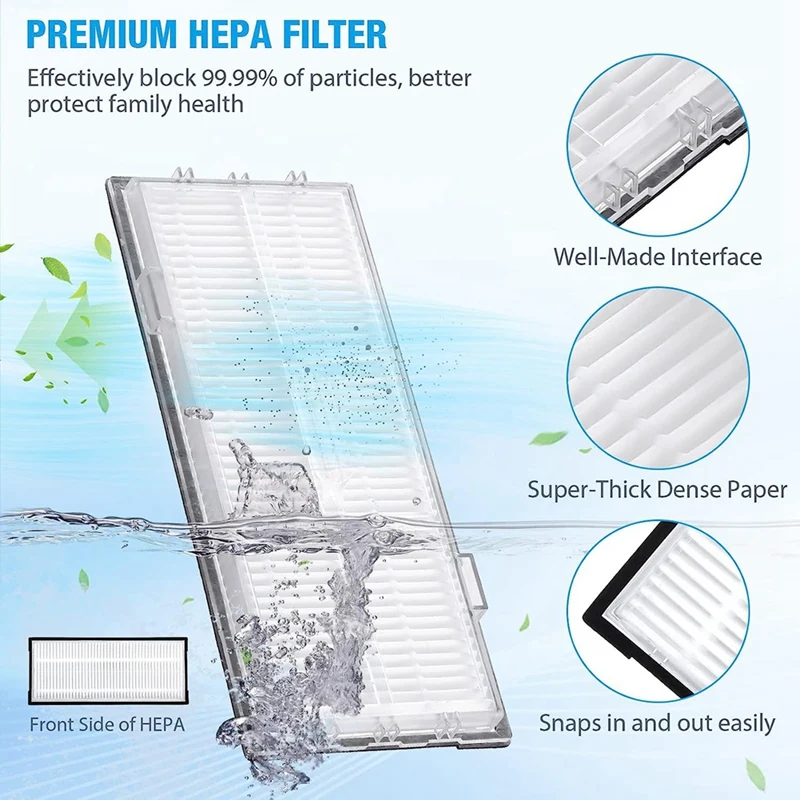 14PCS Washable HEPA Filter Mop Clothside Brush For Roborock S8 Pro Ultra /S8+/S8 Robot Vacuum Cleaner Replacement Accessories