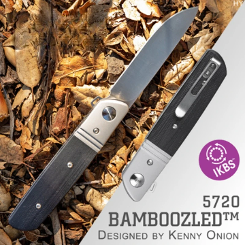 

Survival EDC 5720 Pocket Folding Knife D2 Satin Blade G10 Durable Handle Hunting Self Defense Outdoor Easy Carry Tools for Men