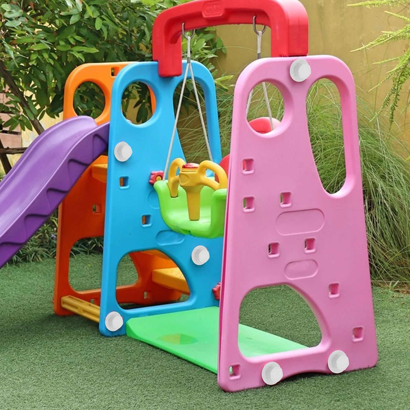 

2 Pcs Indoor Child Screw Cover Cap Plastic Kids Fixing Children's Slide Accessory