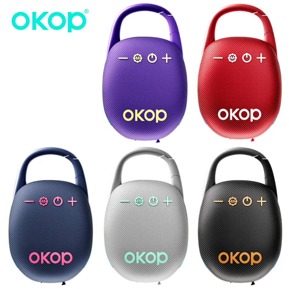 

OKOP Bluetooth Speaker,Outdoor Waterproof Speaker,Portable Mountaineering Buckle Speaker,TWS Simple Card Subwoofer Subwoofer