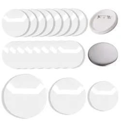 10pcs Clear Round Badge PVC Protective Case Pins Badge Storage Bags for DIY Making Badge Display Bag Packing Cover Materials