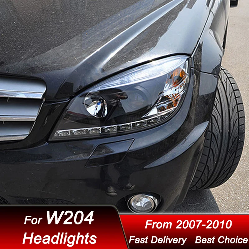 

Фары для Mercedes-Benz C-класса W204 07-10, стиль Emark, полностью светодиодные, комплект с проекционными линзами и аксессуарами.