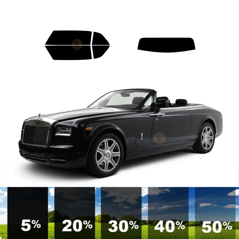 precut Removable Window Tint Film For Car 100% UVR Heat Insulation Carbon ﻿For ROLLS-ROYCE PHANTOM 2 DR COUPE 2014-2015