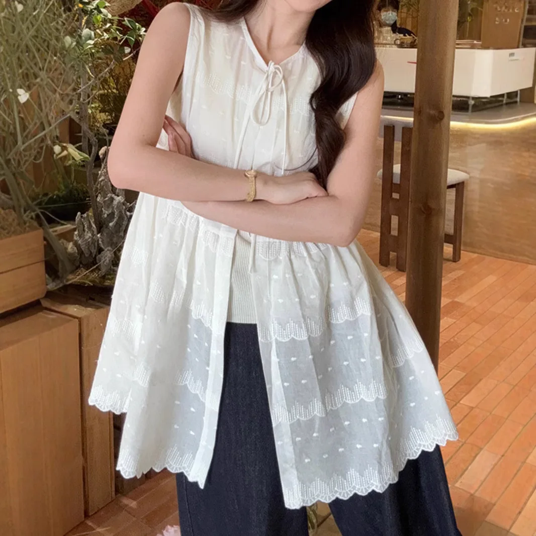 

Spring 2026 New Product Design Sleeveless Vest Skirt Stacked on Top