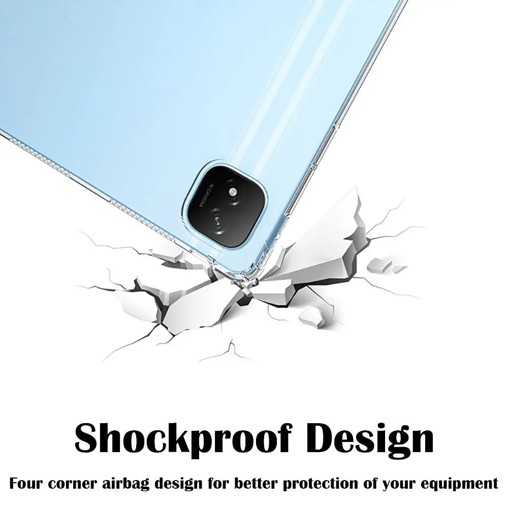 Airbag Edge Tablet Case TPU Transparent Back Cover Shockproof Soft Protective Shell for Honor Pad 9 X8A GT Pro/MagicPad2 2024