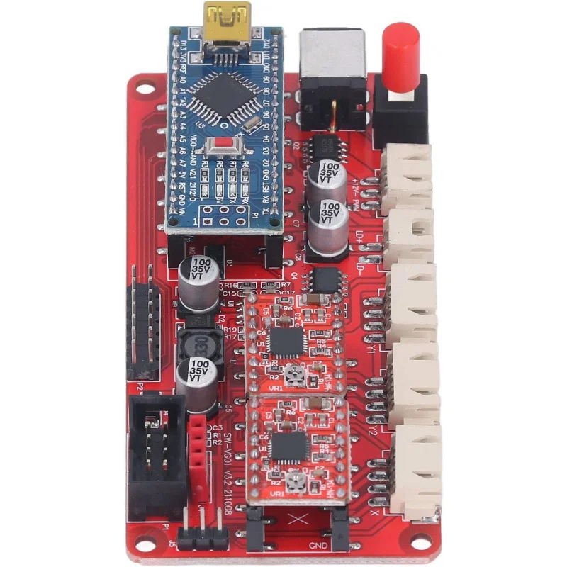 

USB Driver, CNC Controller with USB to 5Pin T Head Data Cable for Engraving, PCB Board , 2pins and 3pins Lasers Support