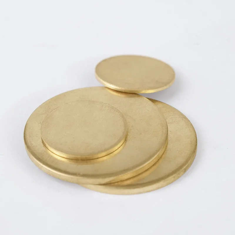 

0.5-3mm Thickness H62 Solid Brass Discs/Sheets/Plates,Φ10-Φ200mm, Round Flat Metal Gaskets for DIY, Craft, and Industrial Use